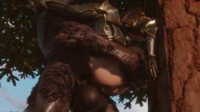 Elf Swordmaster VS. Werewolf (Comandorekin)