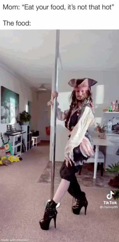 That food is definitively hot