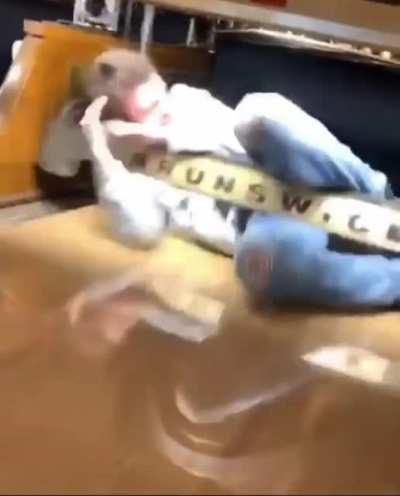 Sliding down the bowling alley