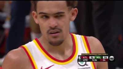 [Highlight] Giannis's landing/follow-through foul on Trae from last night