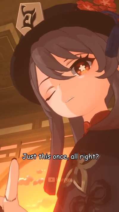 Laying on Hu Tao’s lap (by maerimu)