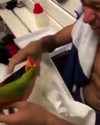 Got to admire the French organisation. Mbappe breaks his nose and already has his mask for the next game. 