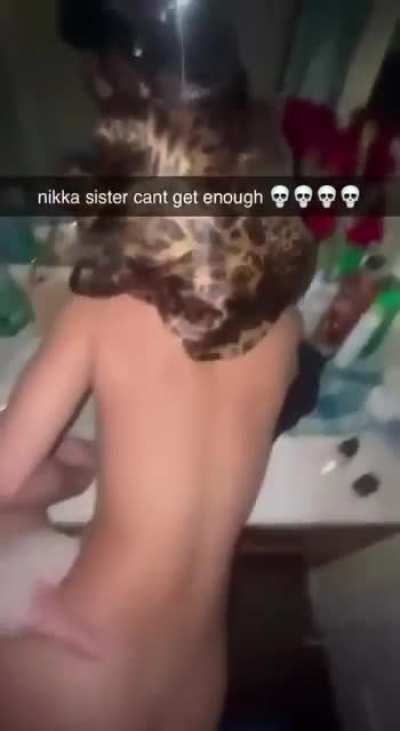Sister in the bathroom