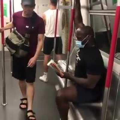 If you are not wearing a mask 😷 in public transport, keep your distance! Don’t argue with me.