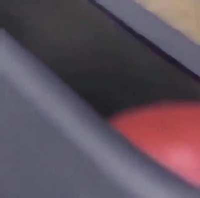 Rolling a yoga ball on a treadmill