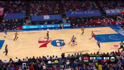 [Highlight] Embiid's defense on one end results in a Seth Curry 3 on the other