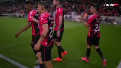 David Terans' goal for Athletico Paranaense in match against Atlético Goianiense