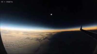 🔥 The view of a solar eclipse from an aircraft in flight