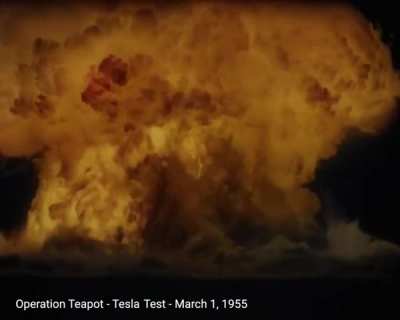 Declassified and upscaled nuclear test footages.