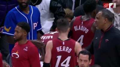 [Highlight] Bam does everything you want on this offensive rebound including not being called for a tech this time