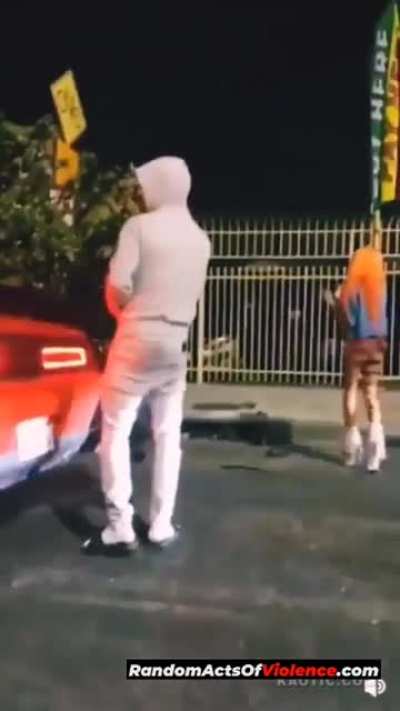 Skimpy Dressed Ladies Engaging in Fisticuffs on the Side of the Road