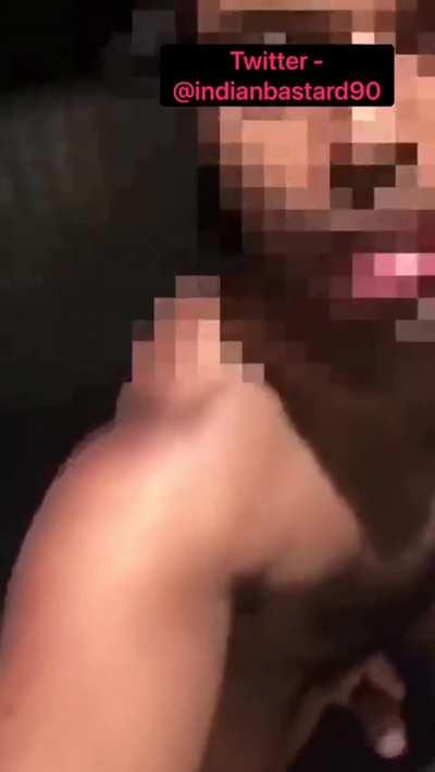 Indian guy gets rimjob from white chick