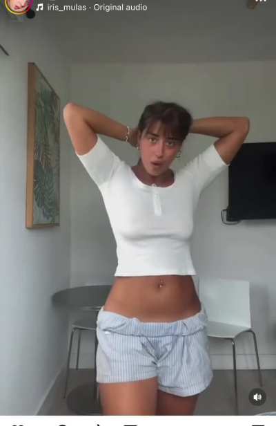 Italian influencer shows off