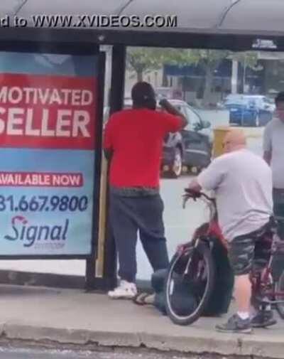 Drunk Slut Fucked At A Bus Stop By Stranger