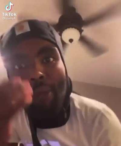 Bruce after he got slammed on his neck