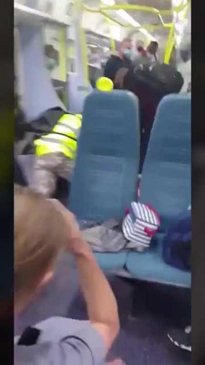 Two grown arse men fighting, didn’t even wait to get off at Streatham Common