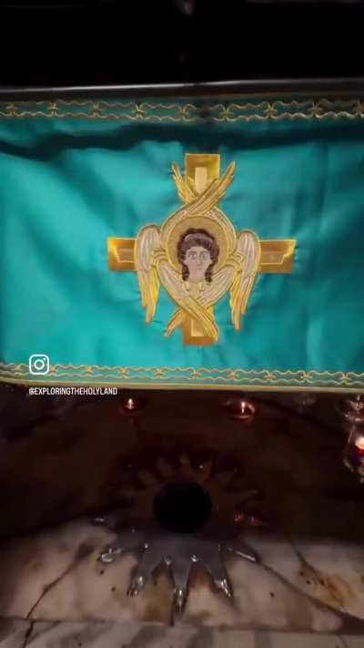 The Nativity Grotto in Bethlehem is traditionally believed to be the exact spot where Jesus Christ was born. A 14-pointed silver star set into a marble floor marks the exact traditional spot of Jesus' birth