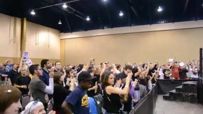 CM Punk vs Jon Moxley with Seth, Roman and Bray Wyatt ring side cheering punk