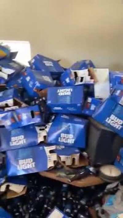 He sure does like Bud Light