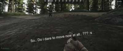 I hired my friend as a guide on Woods for some quests. He said he knew where to walk