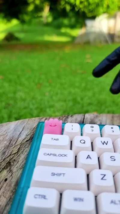 Messing around with rubber keycaps lately and produced this abomination... Squishy Ditto!