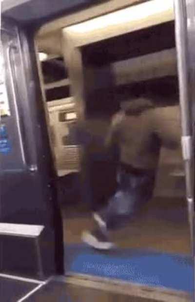 Getting out of a moving train