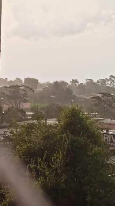 Heavy rain from my apartment window (Brazil)