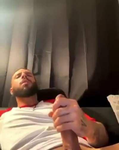 Big cock stroking and cumming💦💦💦