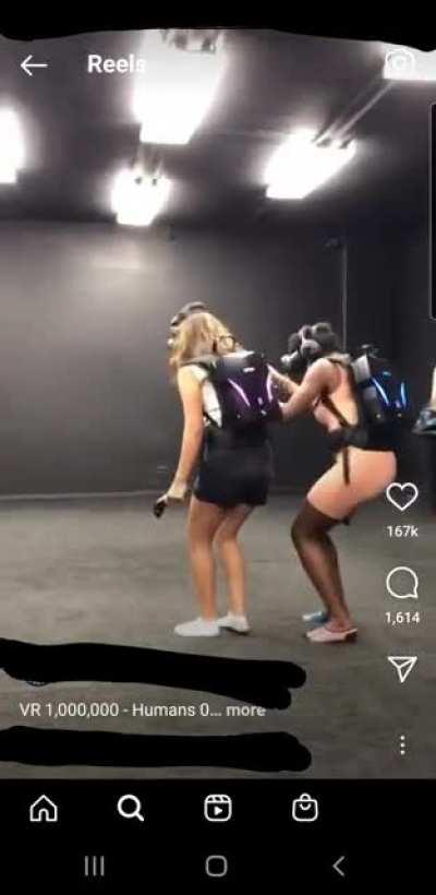 It's VR people; not teleportation to another dimension...