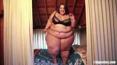 Boberry playing with her fat