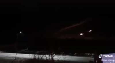 Russian MLRS fire from Belgorod oblast. February 24th, 2022.