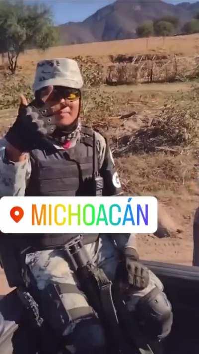 Gente del Jardinero convoy in the Michoacan countryside