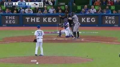 [Highlight] HP ump Brian Knight with an absurd strike 1 call on Stanton