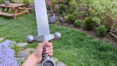 The life-size LEGO sword is complete!