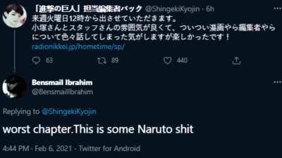 Don't Fuck With AOT Fans We Will Harrass Isayama's Editor 😡