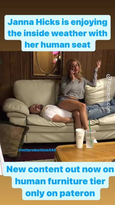 Mistress Janna Hicks stays home with her seat 