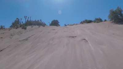 HMRB while I climb this sand wall on a dirt bike