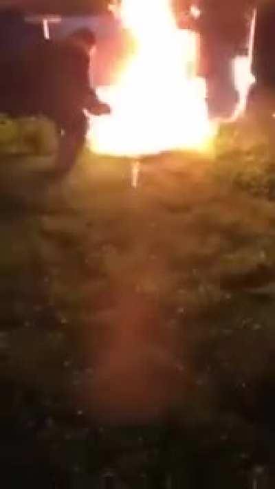 Pouring gasoline on a fire