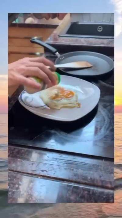 To cook an egg...