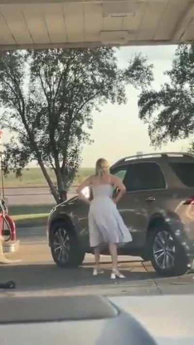 to pump gas