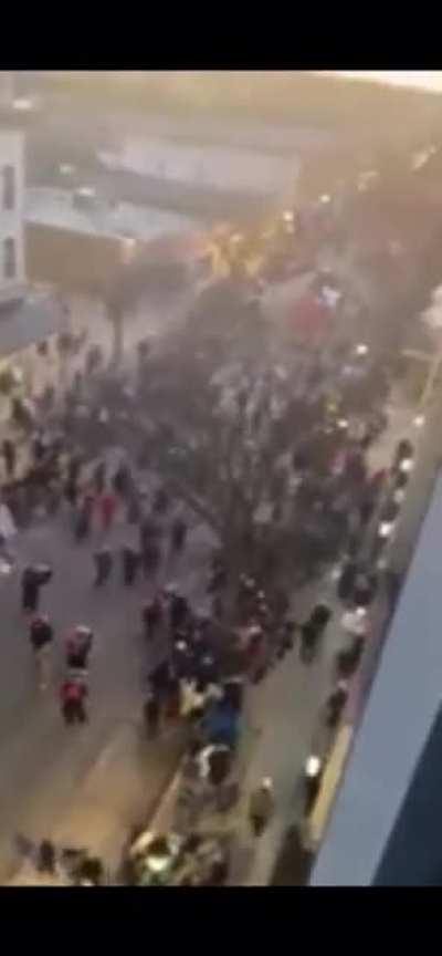 Moment the vehicle entered the crowd at the Christmas parade in Waukesha Wisconsin.