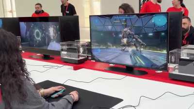 Metroid Prime 4 on Nintendo Switch 2, using the new JoyCons as a mouse.