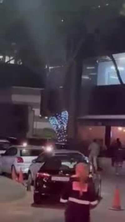 Idiot was refused entry and crashes into restaurant to see ex-lover [Johannesburg, South Africa]