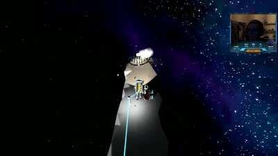 Was levelling out my base, ended out in space... First time playing.