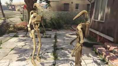 Independent Thinker roasts Central Computer Controlled Droid. (edit from u/spkiful's original post. I used added my voice to the video)