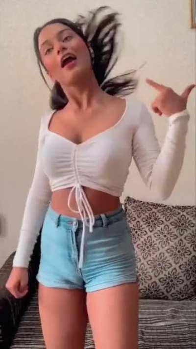 Petite, cute, cumslut whore, appetizing camel toe, and cute ass and tits. (Cumpilation)