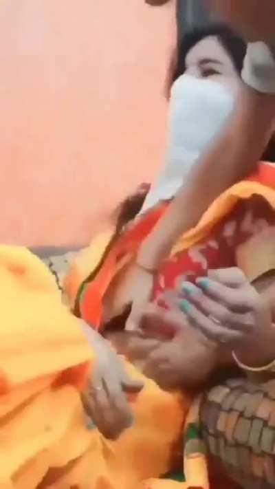 Teacher getting enjoyed by her student