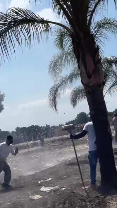 Just dudes with exploding sledgehammers