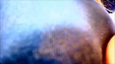 Horny dominant big bulge Colombian shemale.