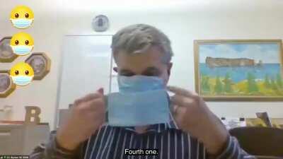 Do masks work? Viral immunologist Dr. Byram Bridle performs a simple experiment.